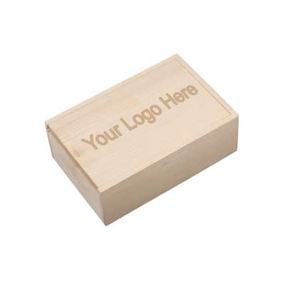 wood gift box with logo